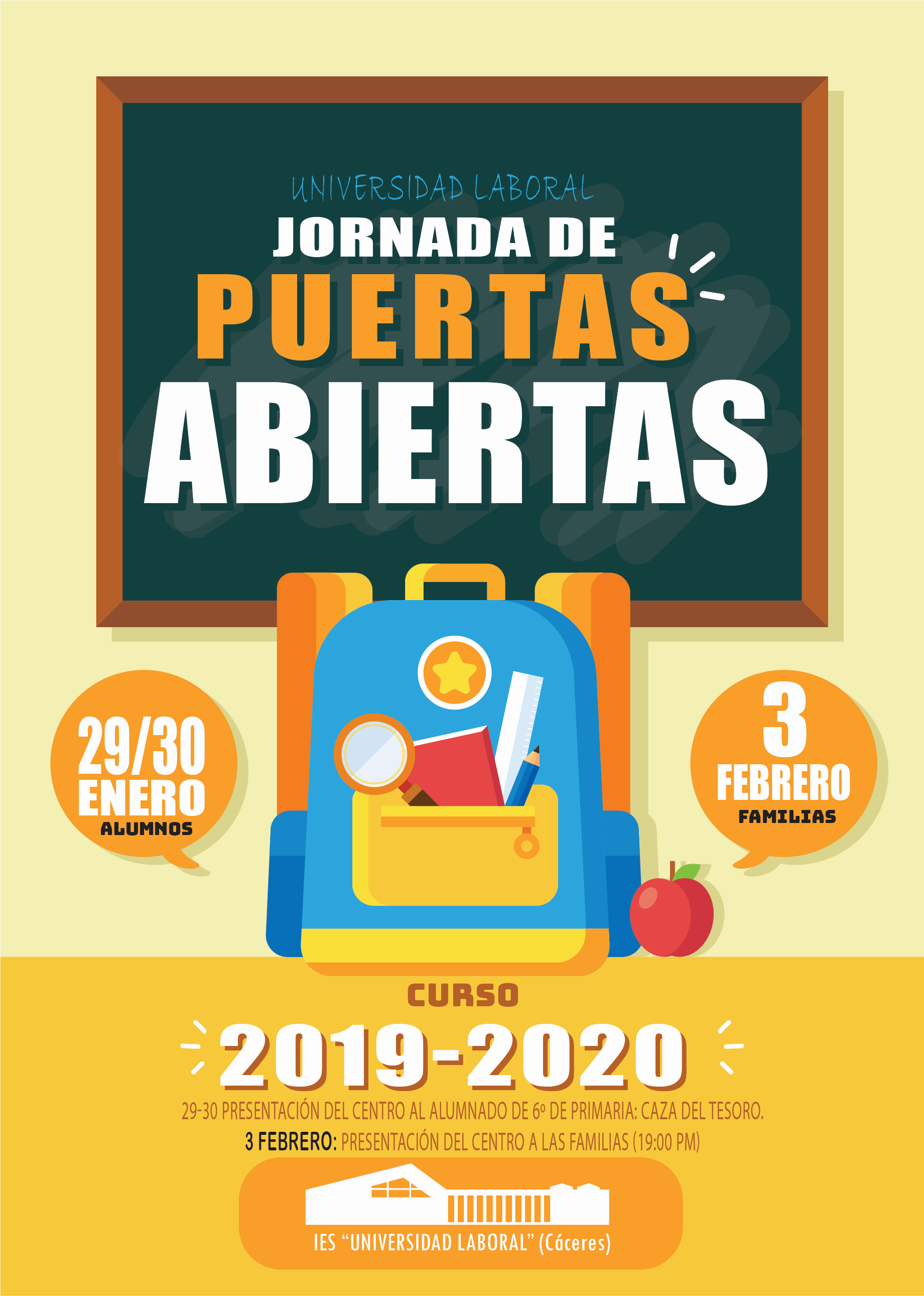 CARTEL PUERTAS ABIERTAS 3 Febrero 19 00